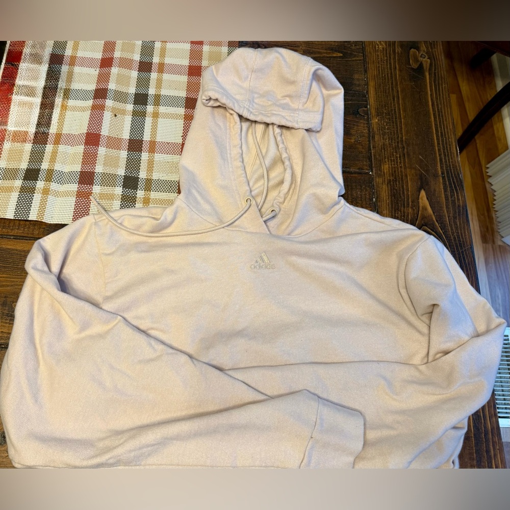 Adidas Cream /Beige Crop Sweatshirt